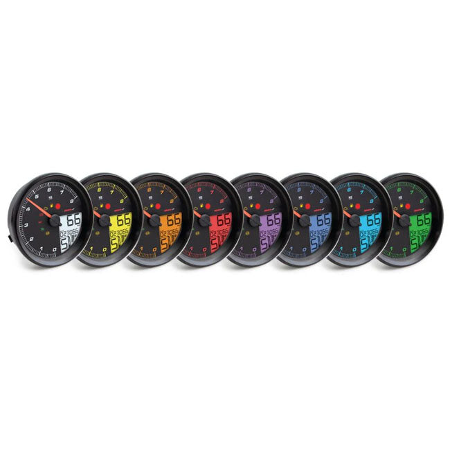 Koso North America Hd 05 Multifunction Meter Dyna Multi Fit Black Bezel Speedometers Koso North America