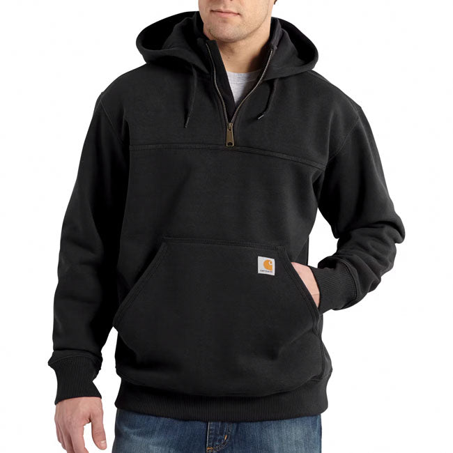 Carhartt Heavyweight Quarter Zip Hoodie, Black Sweatshirts Carhartt