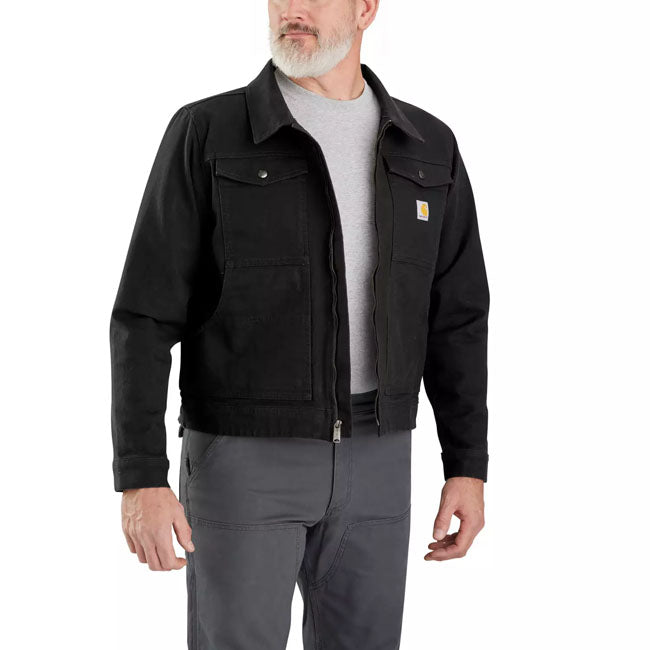 Carhartt Duck Relaxed Fit Jacket, Black Jackets Male Carhartt