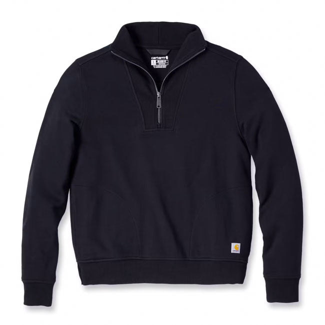 Carhartt Fiber Series Half Zip Female Sweat Shirt, Black Hoodies Ladies Carhartt XS