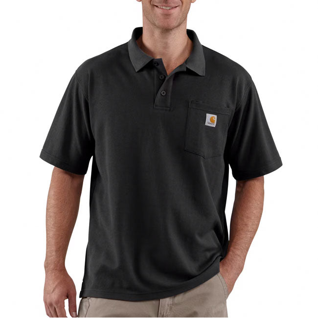 Carhartt Midweight S/S Pocket Polo black T-SHIRTS Carhartt