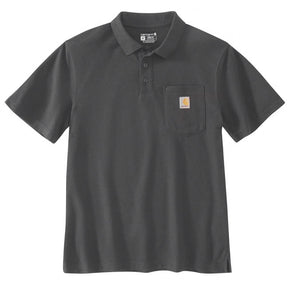 Carhartt Midweight S/S Pocket Polo carbon heather T-SHIRTS Carhartt