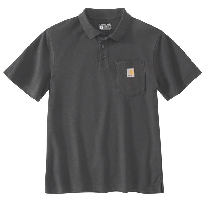 Carhartt Midweight S/S Pocket Polo carbon heather T-SHIRTS Carhartt