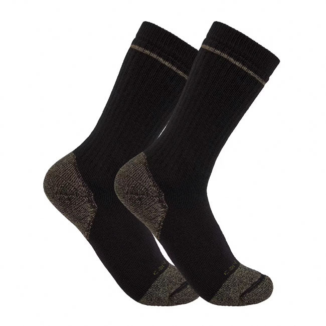 Carhartt Cotton Blend Steel Toe boot sock 2 Pack black Socks Carhartt