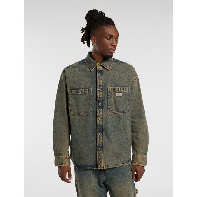 Dickies Houston Shirt, Yellow Fade Ind Shirts Dickies