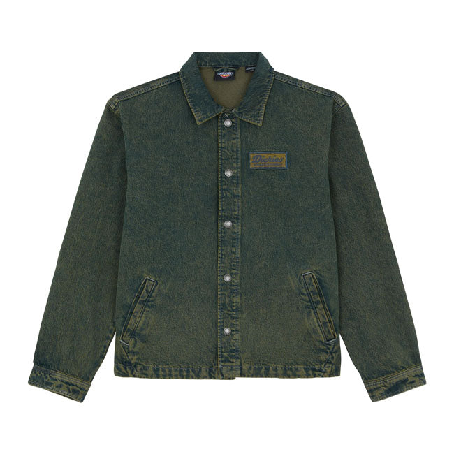 Dickies Lewistown Denim Jacket, Green Tone Fade Jackets Male Dickies S