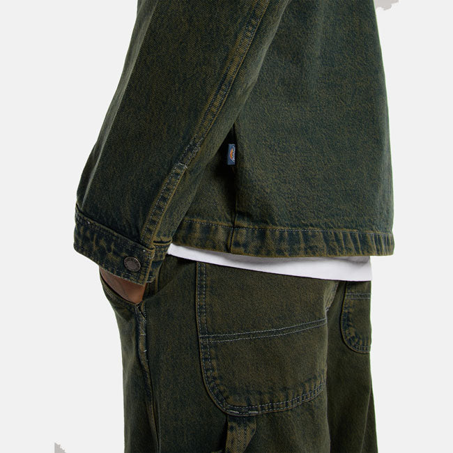 Dickies Lewistown Denim Jacket, Green Tone Fade Jackets Male Dickies