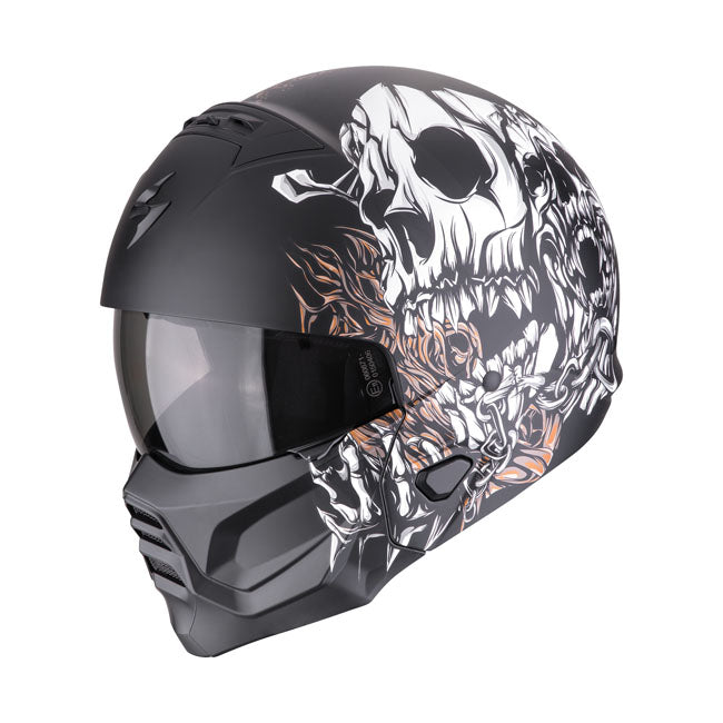 Scorpion EXO-Combat II Genesis matt black-white-gold HELMETS Scorpion