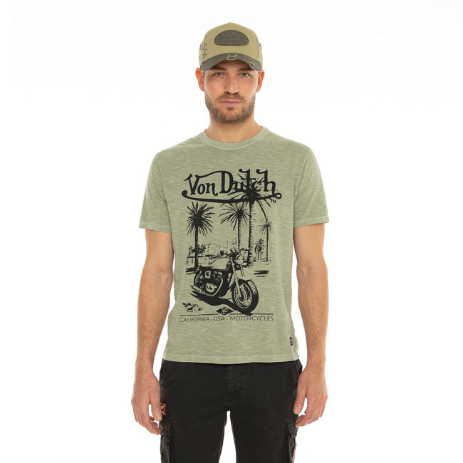 Von Dutch Socal t-shirt olive T-SHIRTS Von Dutch