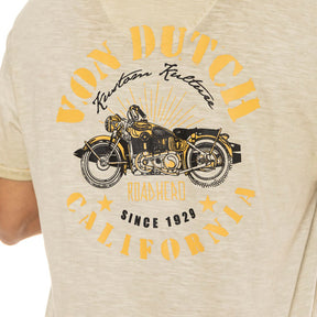 Von Dutch Hero t-shirt beige T-SHIRTS Von Dutch