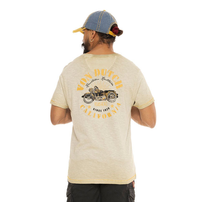 Von Dutch Hero t-shirt beige T-SHIRTS Von Dutch