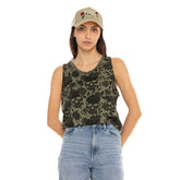 Von Dutch AOP Skull female top khaki TANK TOPS WOMEN Von Dutch