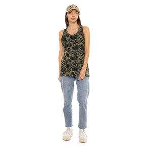 Von Dutch AOP Skull female top khaki TANK TOPS WOMEN Von Dutch