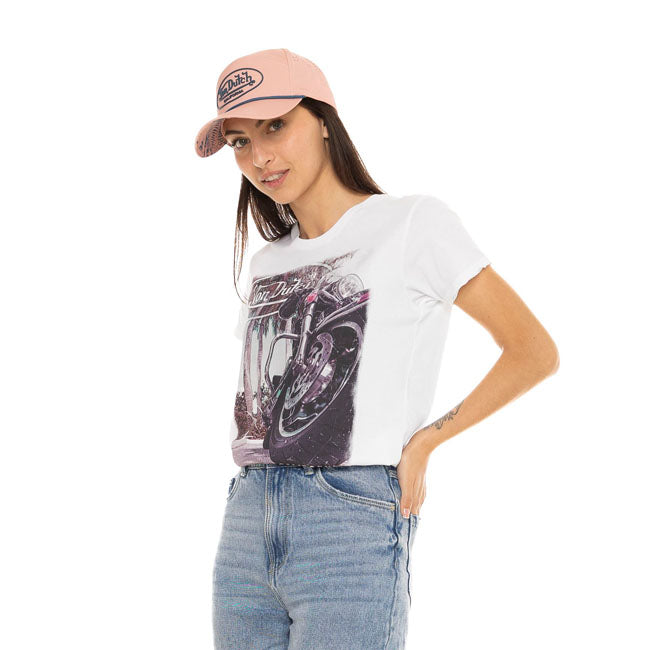 Von Dutch Moto female t-shirt white T-SHIRTS Von Dutch