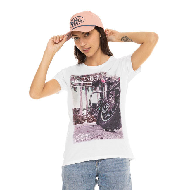 Von Dutch Moto female t-shirt white T-SHIRTS Von Dutch