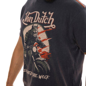 Von Dutch Wolfy t-shirt navy T-SHIRTS Von Dutch
