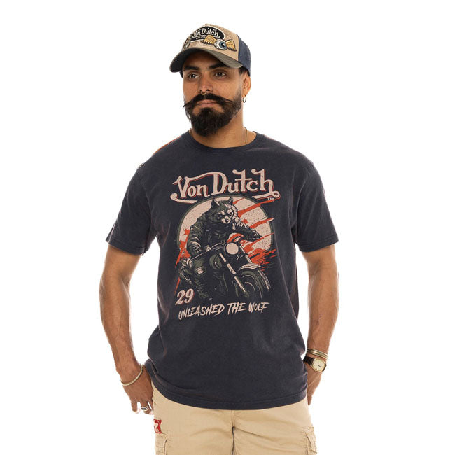 Von Dutch Wolfy t-shirt navy T-SHIRTS Von Dutch