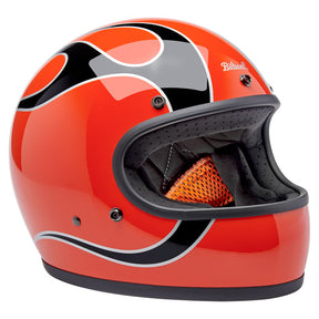 Biltwell Gringo helmet Comp Orange Flames HELMETS Biltwell