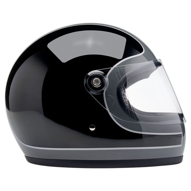 Biltwell Gringo S helmet Storm Grey/Black Tracker Gloss HELMETS Biltwell