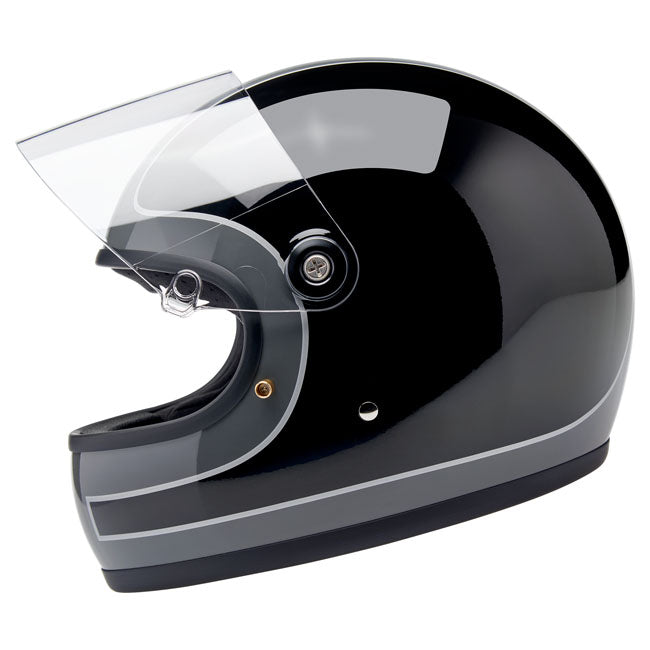 Biltwell Gringo S helmet Storm Grey/Black Tracker Gloss HELMETS Biltwell
