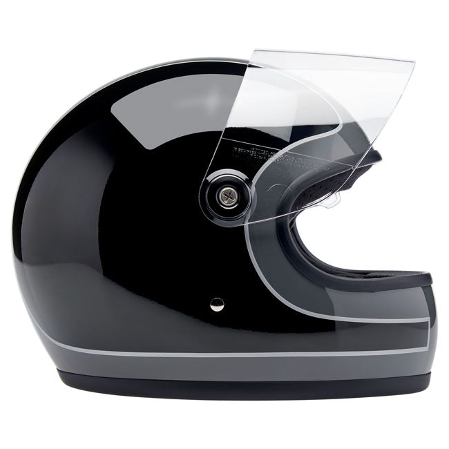 Biltwell Gringo S helmet Storm Grey/Black Tracker Gloss HELMETS Biltwell