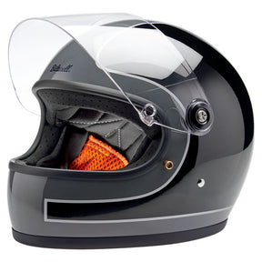 Biltwell Gringo S helmet Storm Grey/Black Tracker Gloss HELMETS Biltwell