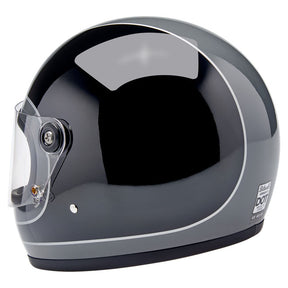 Biltwell Gringo S helmet Storm Grey/Black Tracker Gloss HELMETS Biltwell