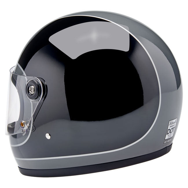 Biltwell Gringo S helmet Storm Grey/Black Tracker Gloss HELMETS Biltwell