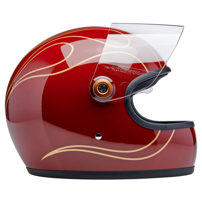 Biltwell Gringo S helmet Garnet Red Flames HELMETS Biltwell