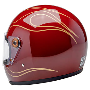 Biltwell Gringo S helmet Garnet Red Flames HELMETS Biltwell