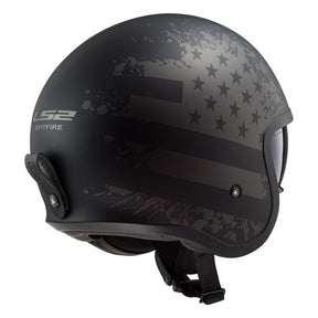 LS2 Spitfire II black Flag helmet matt black HELMETS Ls2