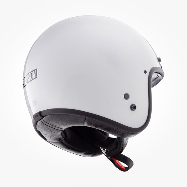 Simpson Helmets Chopper Helmet, White Open Face Helmet Simpson Helmets