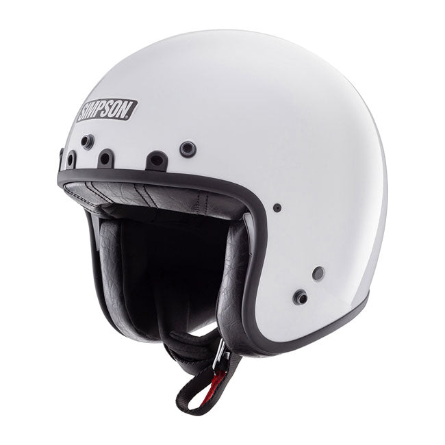 Simpson Helmets Chopper Helmet, White Open Face Helmet Simpson Helmets