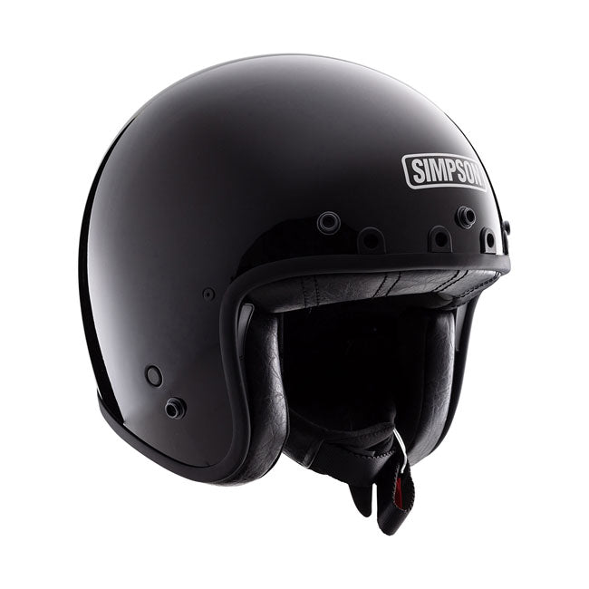 Simpson Chopper Helmet, Black Open Face Helmet Simpson Helmets