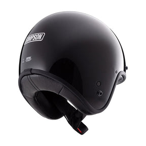 Simpson Chopper Helmet, Black Open Face Helmet Simpson Helmets