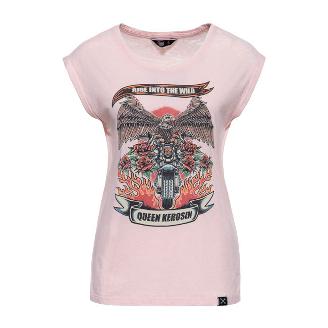 Queen Kerosin Ride Into The Wild T Shirt Peachskin King Kerosin
