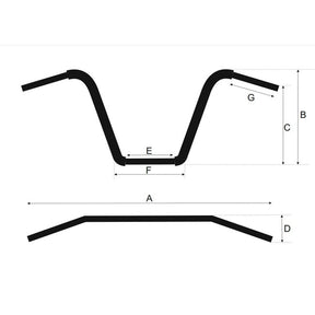 Westland Customs, 1-1/4" Apehanger. Chrome. 17" high HANDLEBARS Westland Customs