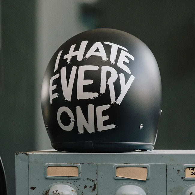 Dmd Retro Helmet I Hate Everyone Open Face Helmet Dmd