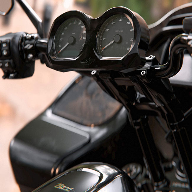 Kraus Motor Co. Lux Gauge Bezel, Black - 15-23 Road Glide Gauge Bezels Kraus Motor Co.