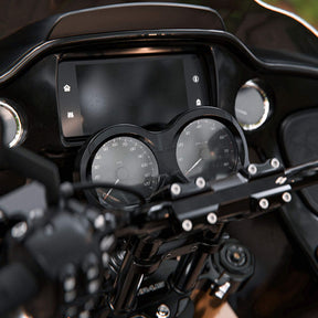 Kraus Motor Co. Lux Gauge Bezel, Black - 15-23 Road Glide Gauge Bezels Kraus Motor Co.
