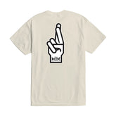 Loser Machine Good luck fingers t-shirt cream T-SHIRTS Loser Machine Company