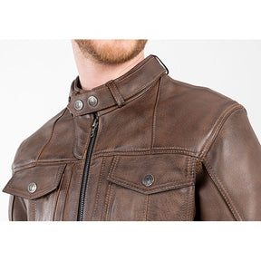 *5 WORKING DAYS EXTRA TRANSIT TIME* John Doe Drifter leather jacket brown JACKETS MALE John Doe