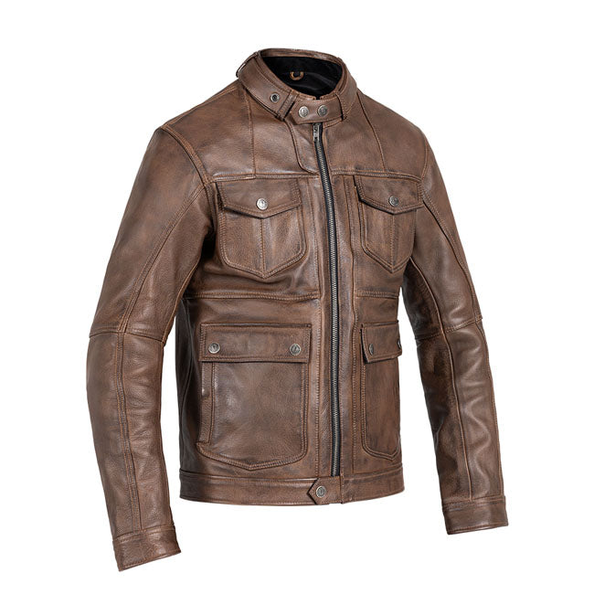 *5 WORKING DAYS EXTRA TRANSIT TIME* John Doe Drifter leather jacket brown JACKETS MALE John Doe