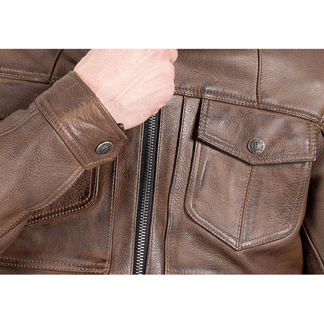 *5 WORKING DAYS EXTRA TRANSIT TIME* John Doe Drifter leather jacket brown JACKETS MALE John Doe