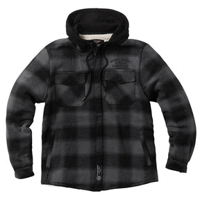West Coast Choppers "Hell Bent" Flannel Jacket - Charcoal & Black Jackets Male West Coast Choppers S