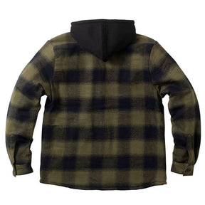 West Coast Choppers "Hell Bent" Flannel Jacket - Olive & Black Jackets Male West Coast Choppers