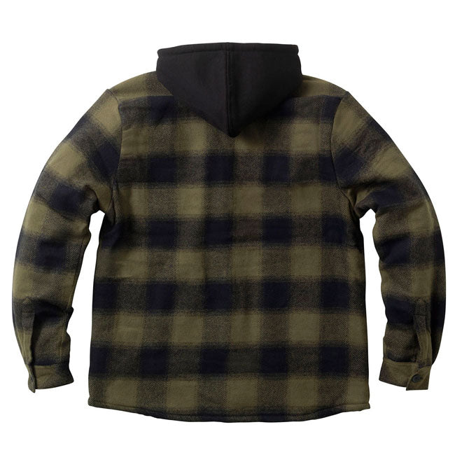 West Coast Choppers "Hell Bent" Flannel Jacket - Olive & Black Jackets Male West Coast Choppers