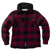 West Coast Choppers "Hell Bent" Flannel Jacket - Red & Black Jackets Male West Coast Choppers S