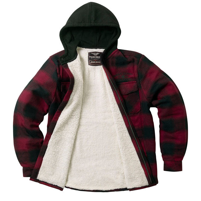 West Coast Choppers "Hell Bent" Flannel Jacket - Red & Black Jackets Male West Coast Choppers