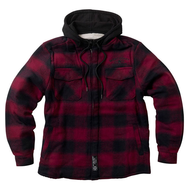 West Coast Choppers "Hell Bent" Flannel Jacket - Red & Black Jackets Male West Coast Choppers S